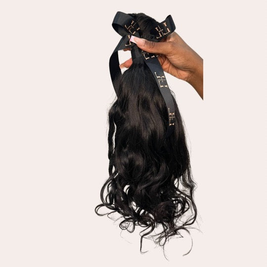 Raw Indian bulk braiding hair (Wavy)