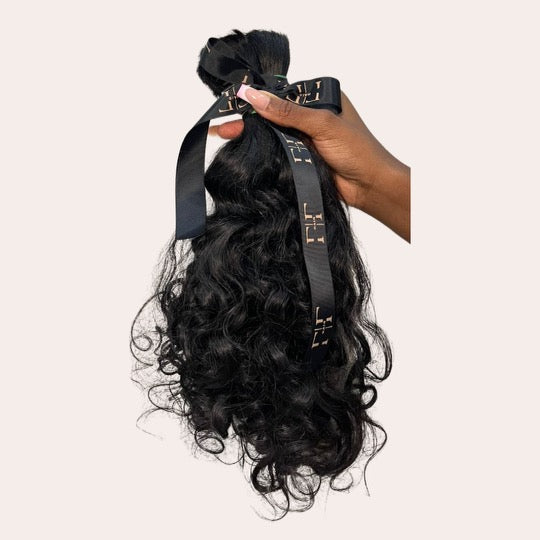 Raw Indian bulk braiding hair (Deep Curly)
