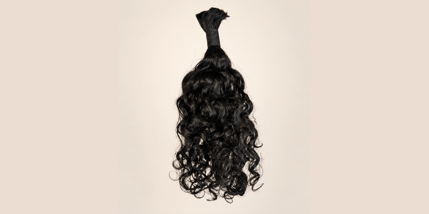 Raw Indian bulk braiding hair (Curly)